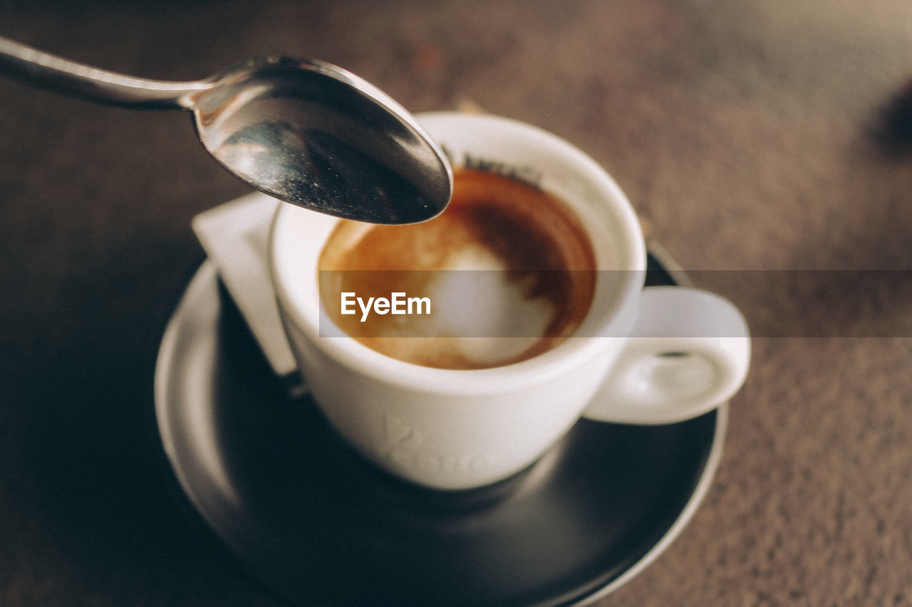 Close-up of coffee on table