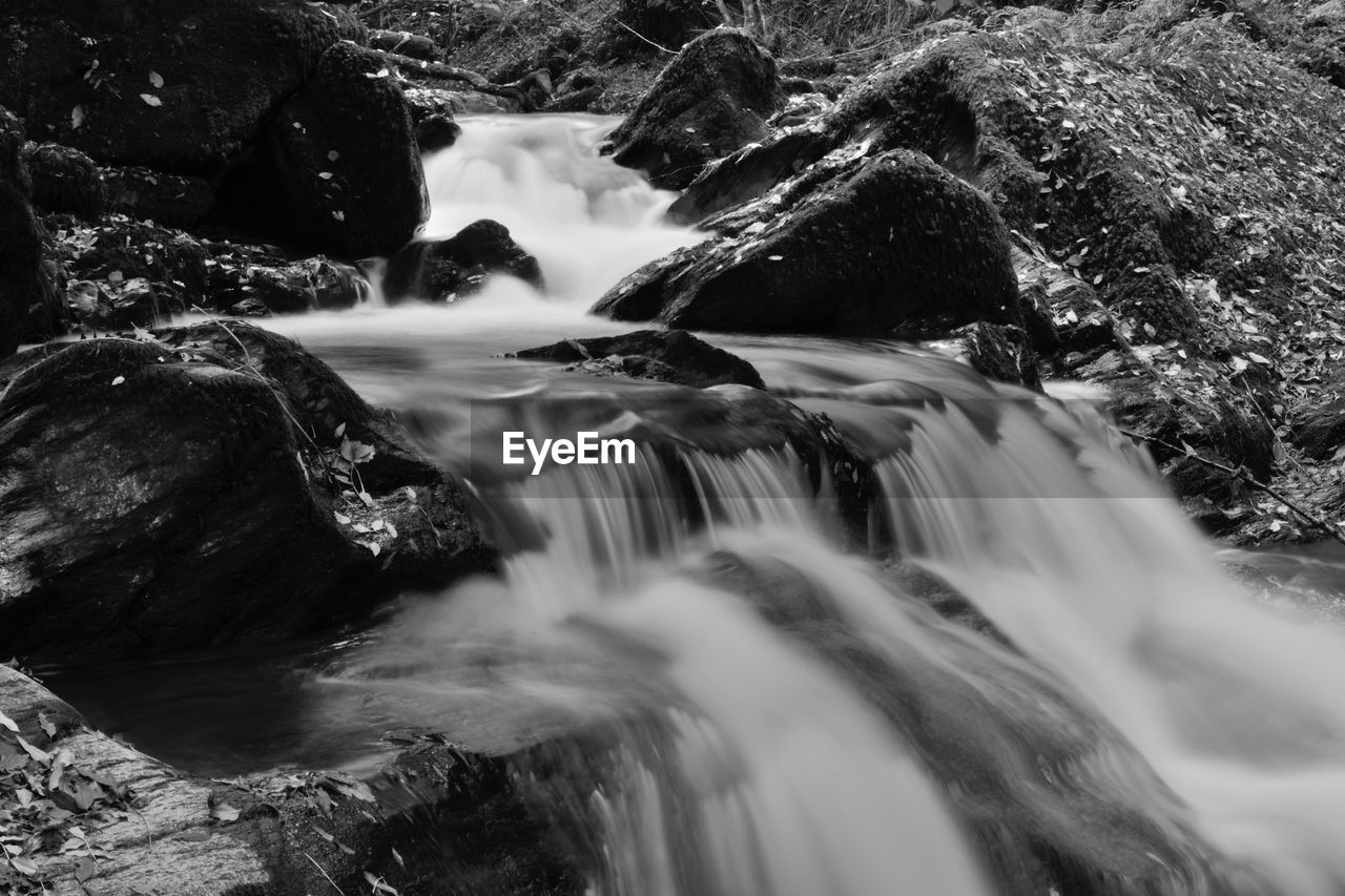 Scenic view of waterfall