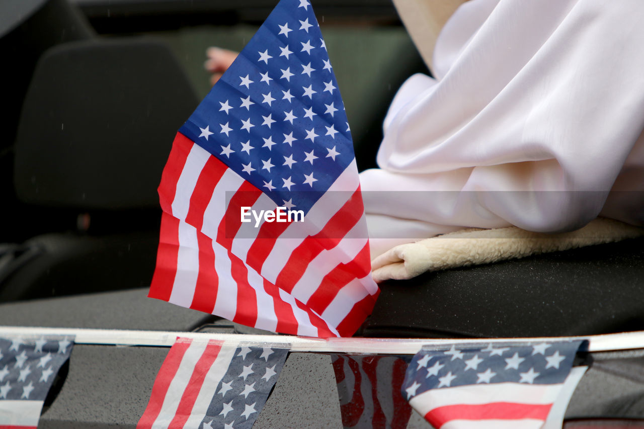 Close-up of american flag