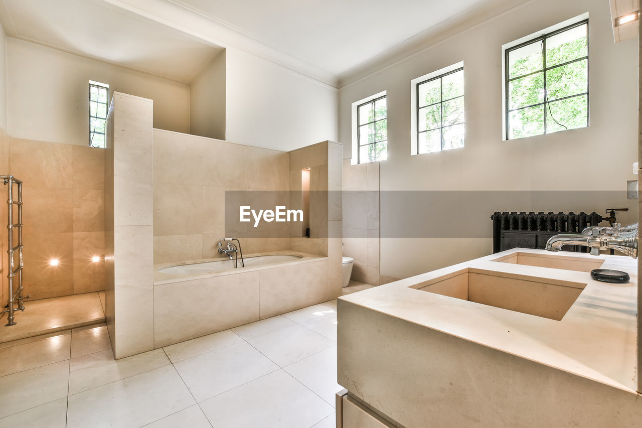 Interior of modern bathroom