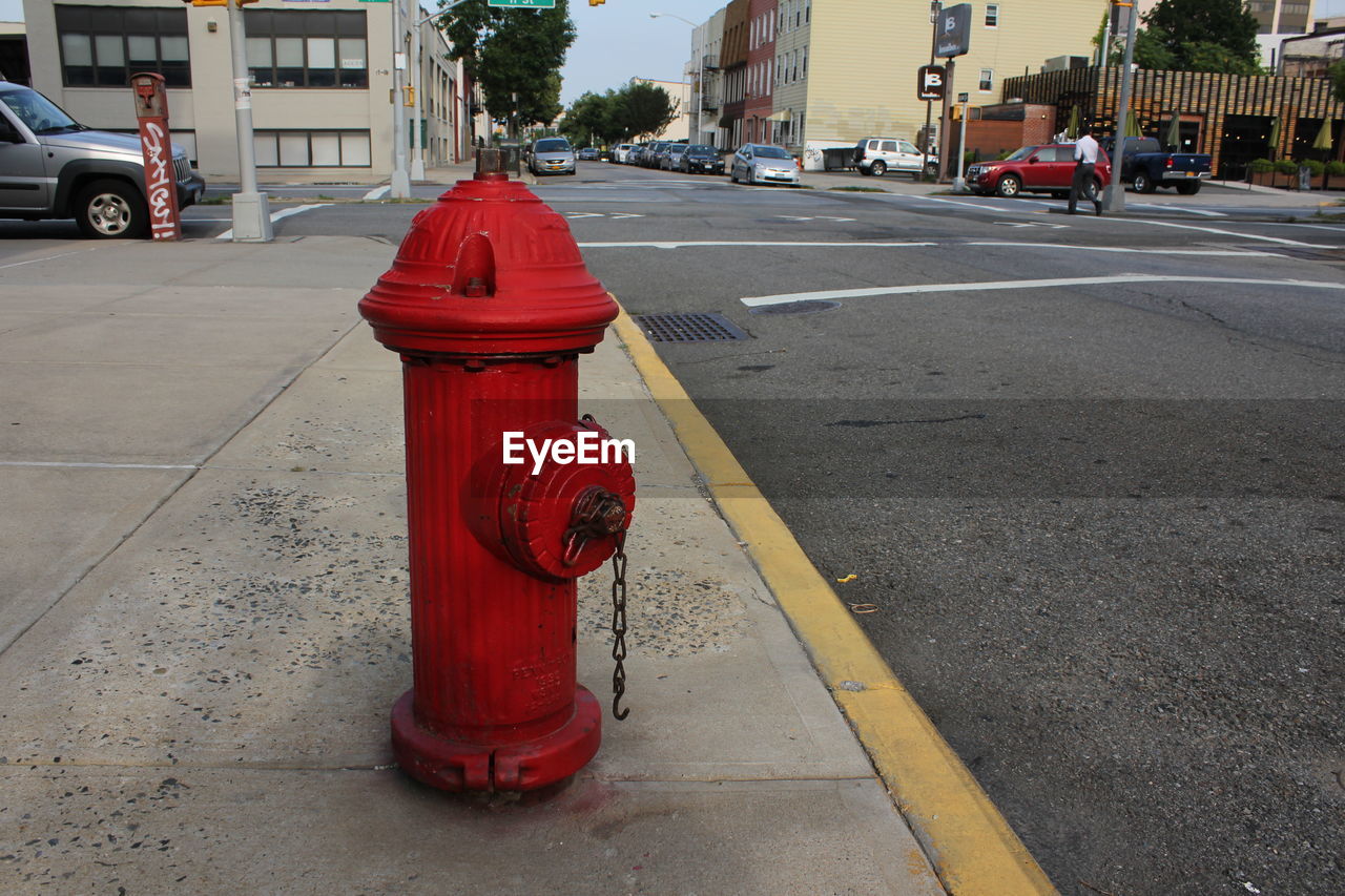 Fire hydrant on sidewalk
