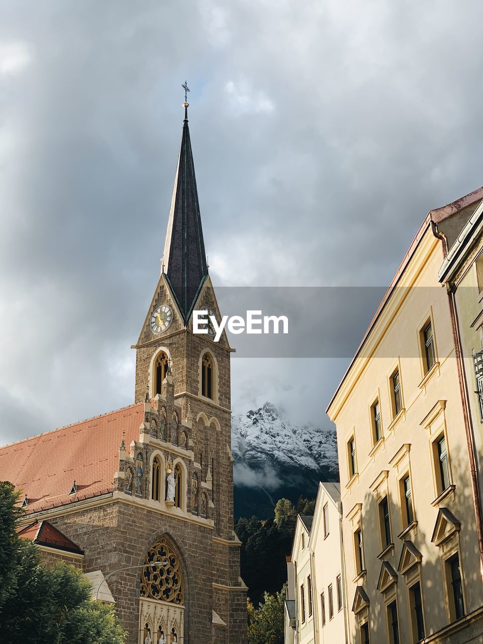 Low angle view of buildings against sky