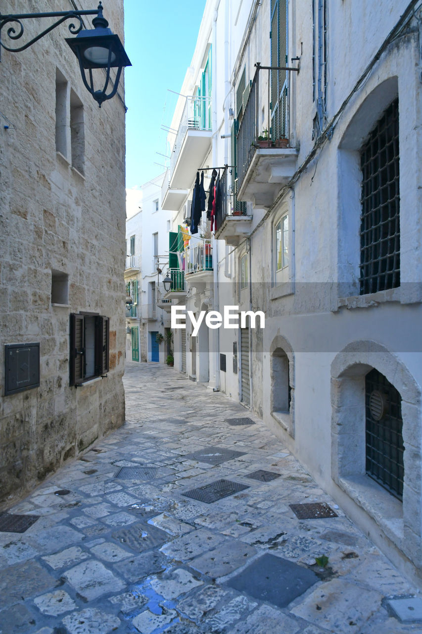 A street of monopoli, an old town in puglia, italy.