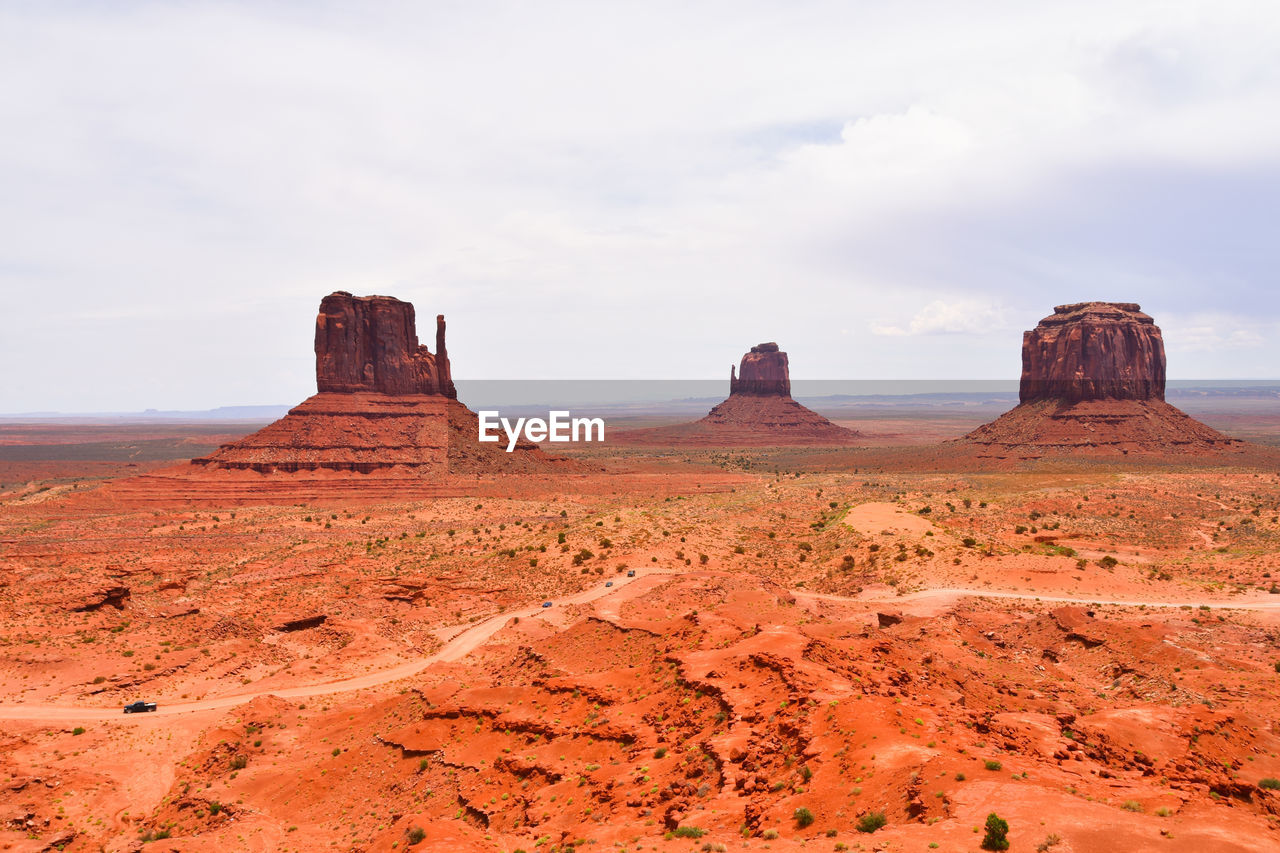 Iconic monument valley in arizona with its red eroded sandstone. beauty everywhere.