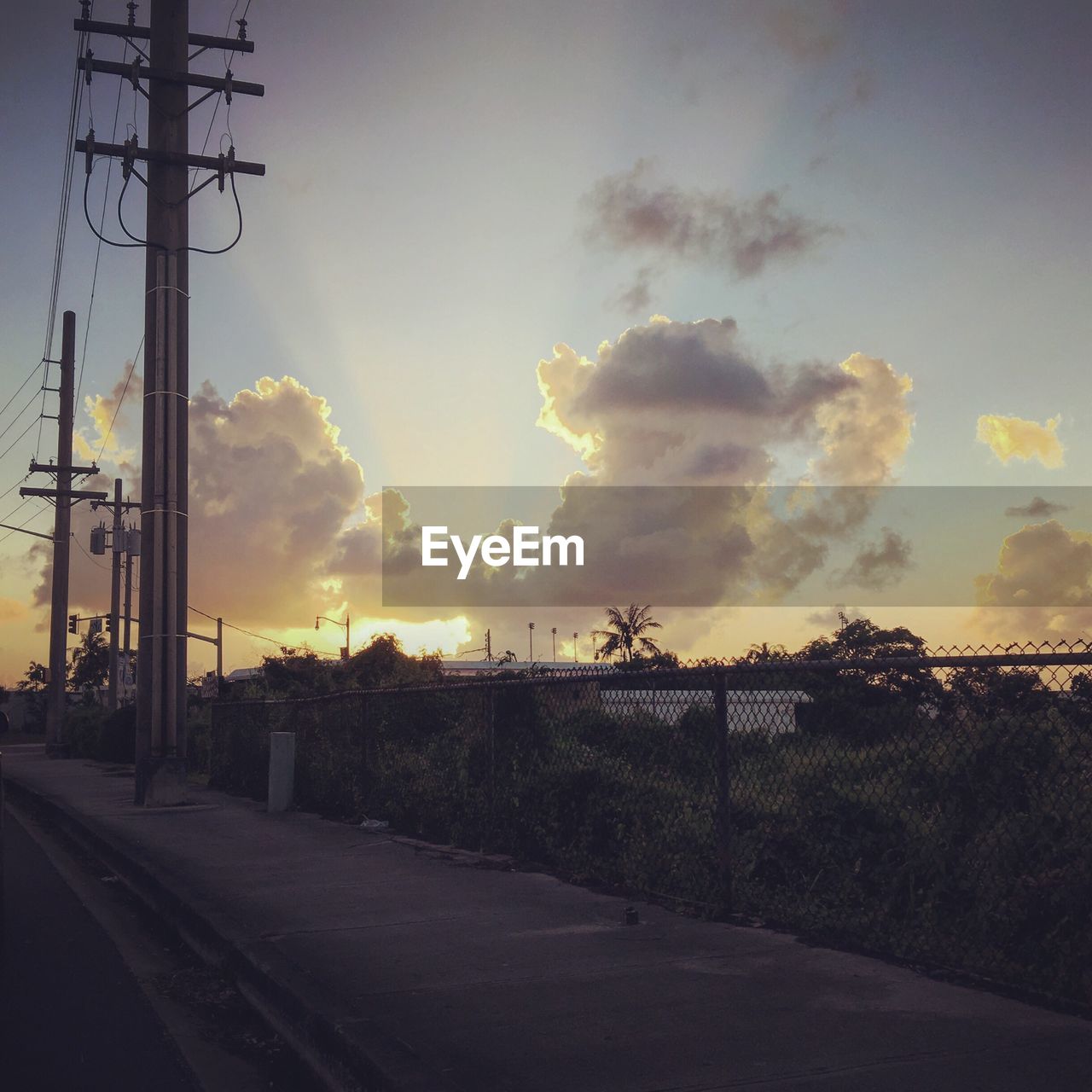 VIEW OF ROAD AT SUNSET