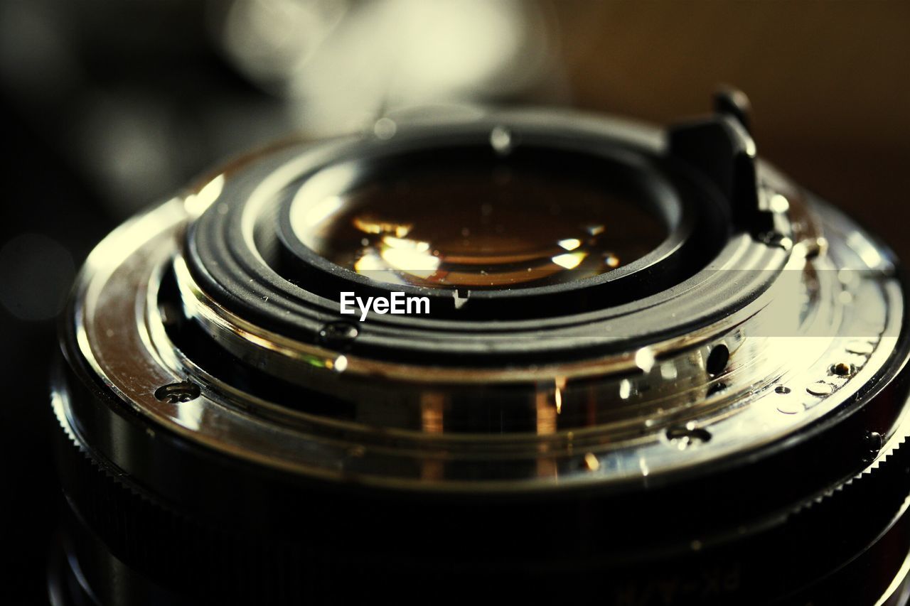 Extreme close-up of camera lens