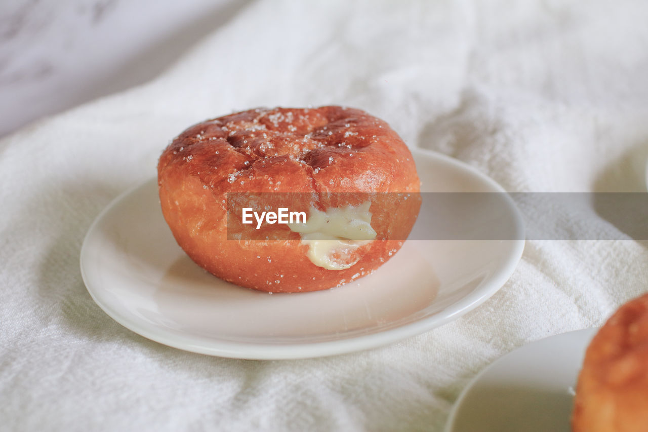 close-up of food in plate on table