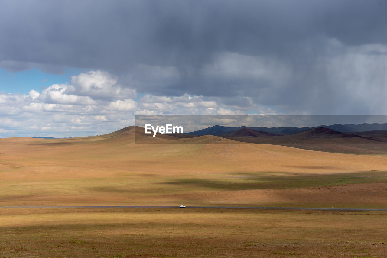 Global warming make arid landscape on the earth.