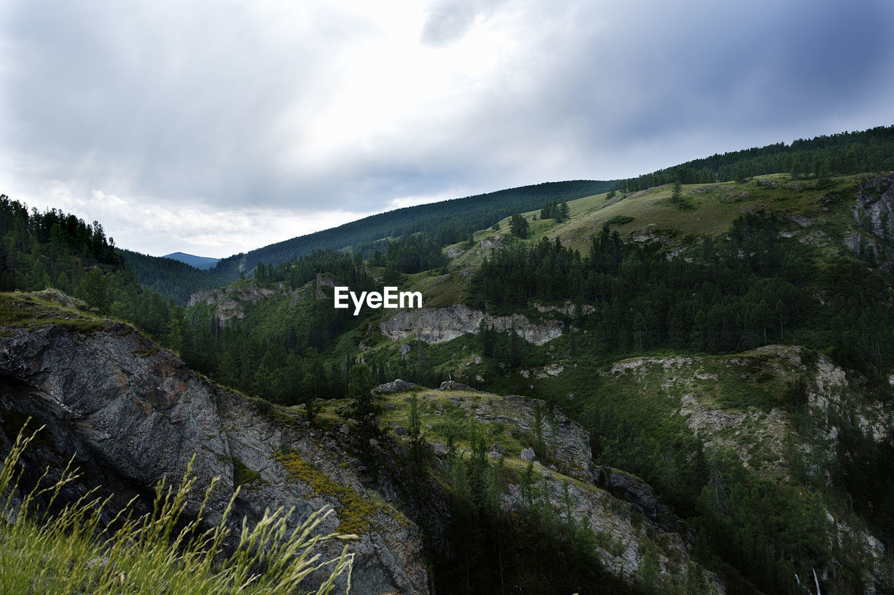 The greatness and beauty of the altai passes and gorges, the beauty floating in the air