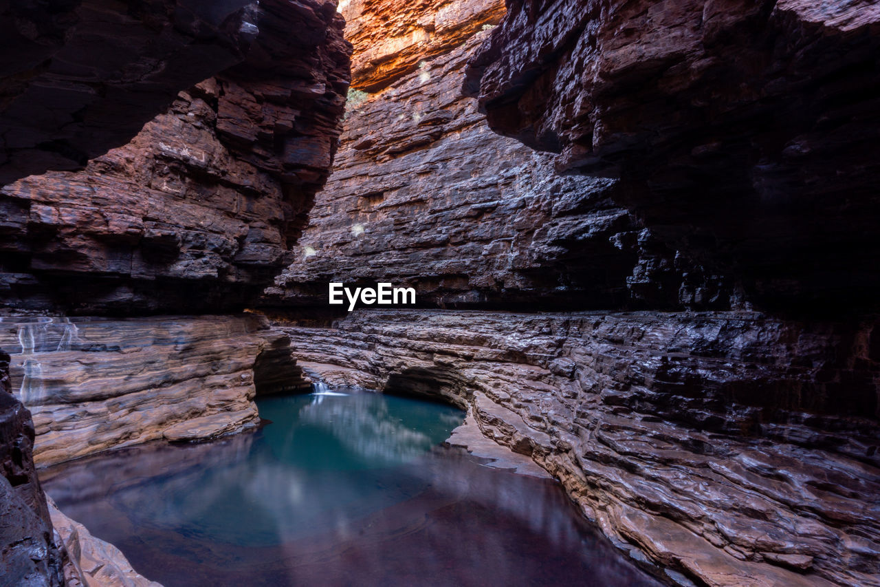 Rock formations in water