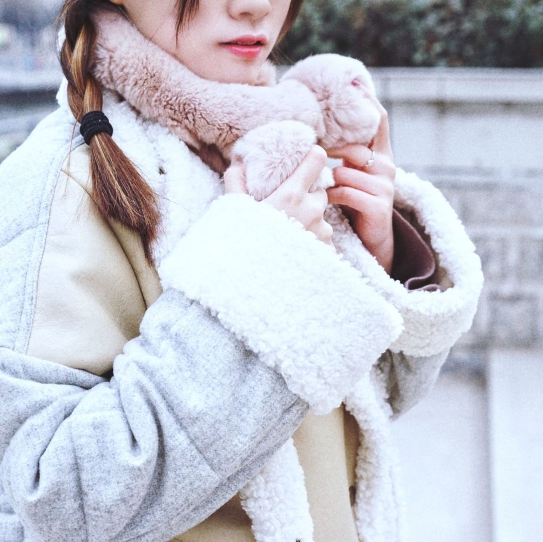 Woman wearing winter coat