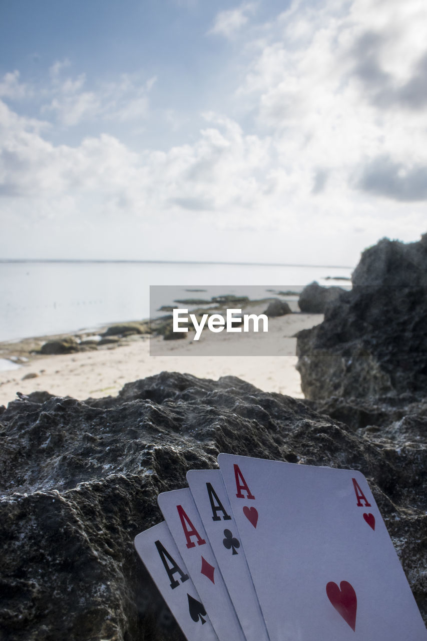 SCENIC VIEW OF SEA AND ROCKS