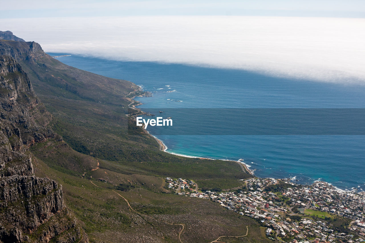 HIGH ANGLE VIEW OF SEA AGAINST SKY