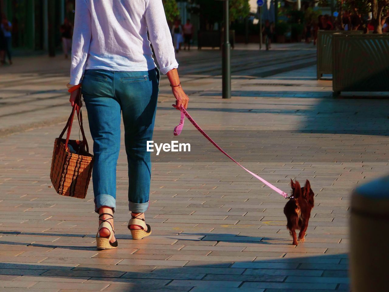 LOW SECTION OF MAN WALKING ON STREET