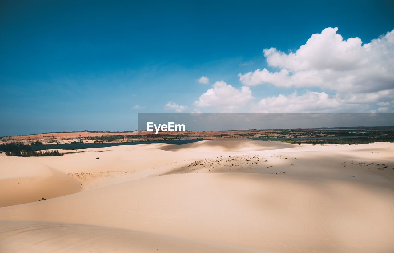 Scenic view of desert against sky