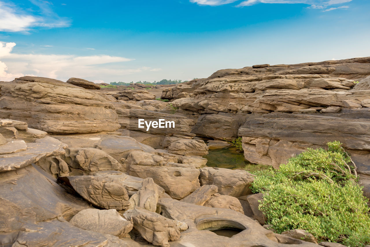 ROCK FORMATIONS AGAINST SKY