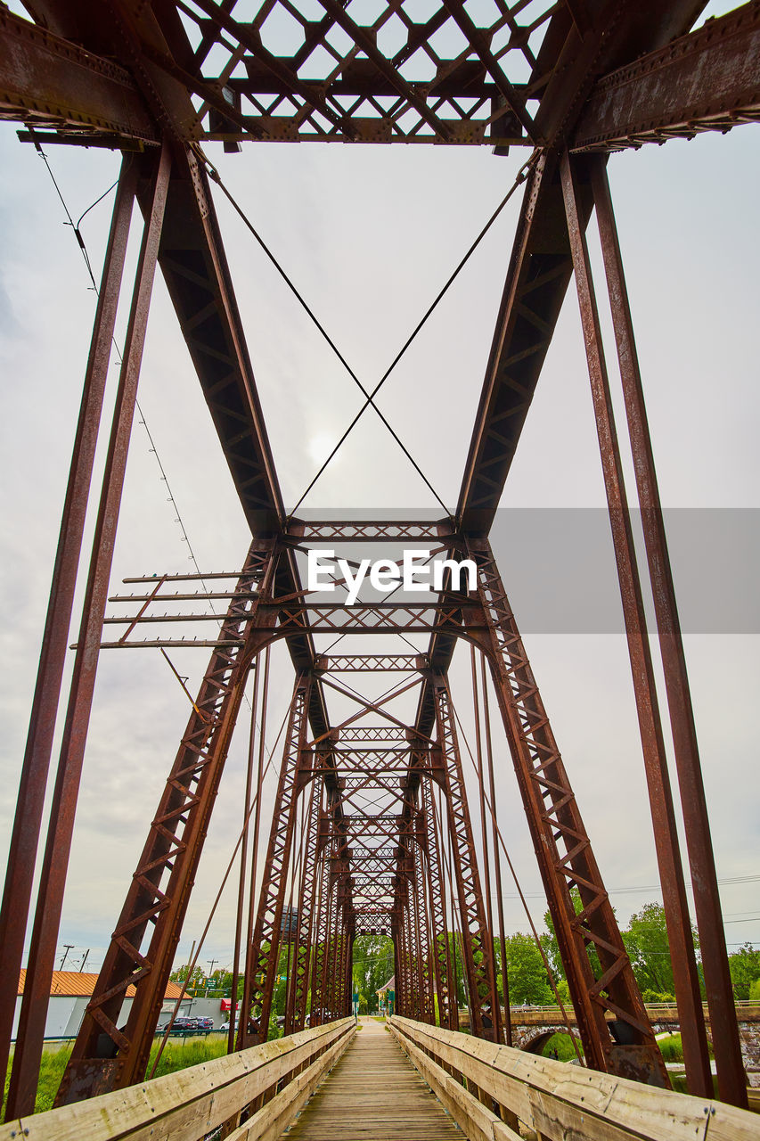 low angle view of bridge against clear sky