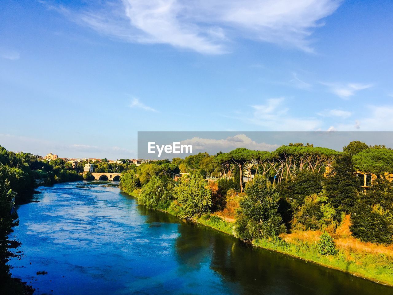 Scenic view of river against sky