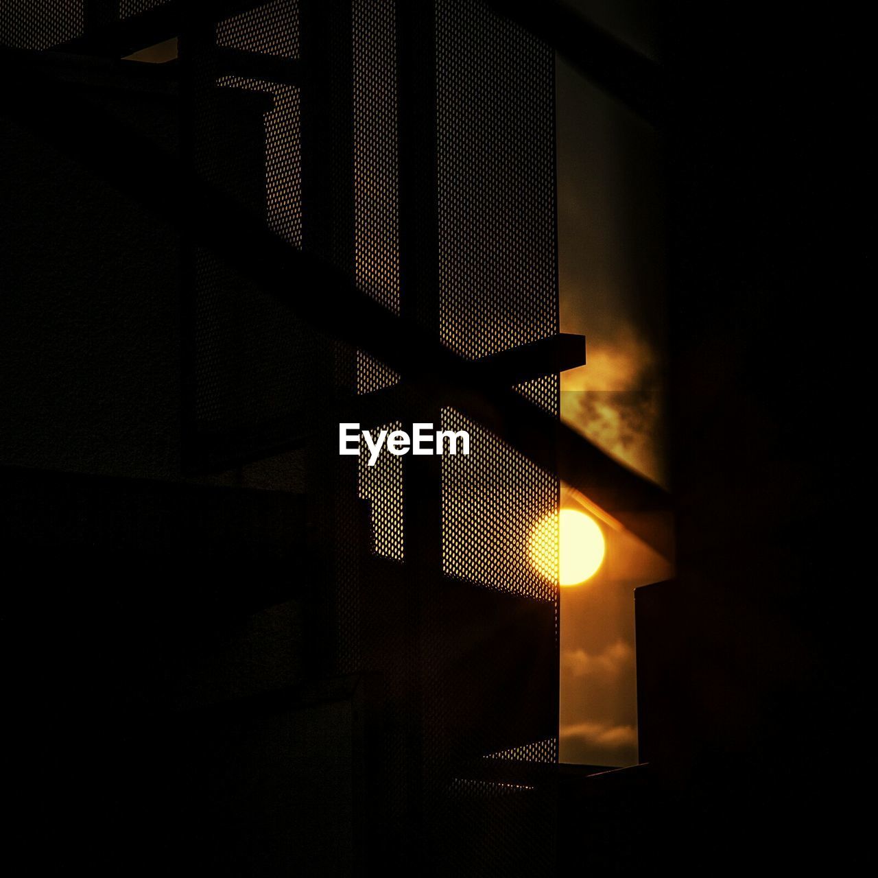 Moon viewed through from a window