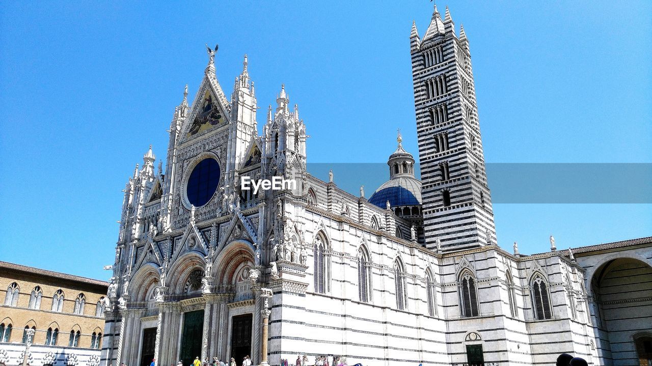 Low angle view of the cathedral of siena. 