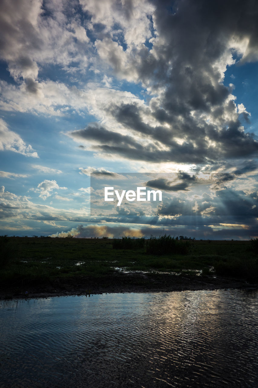 LAKE AGAINST SKY DURING SUNSET