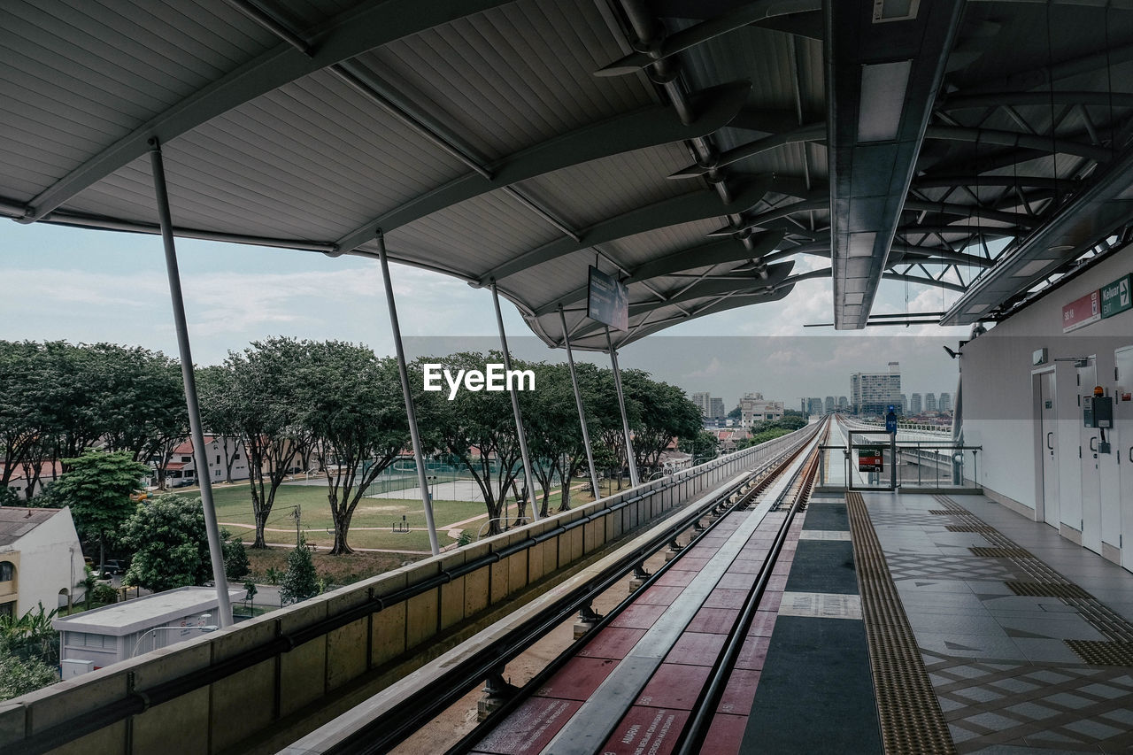 VIEW OF RAILROAD STATION PLATFORM