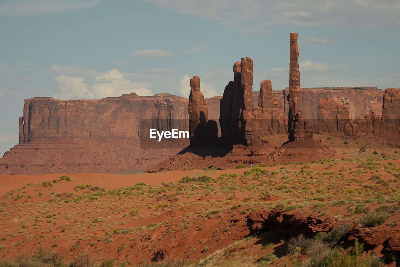 Scenic view of rock formations in monument valley 