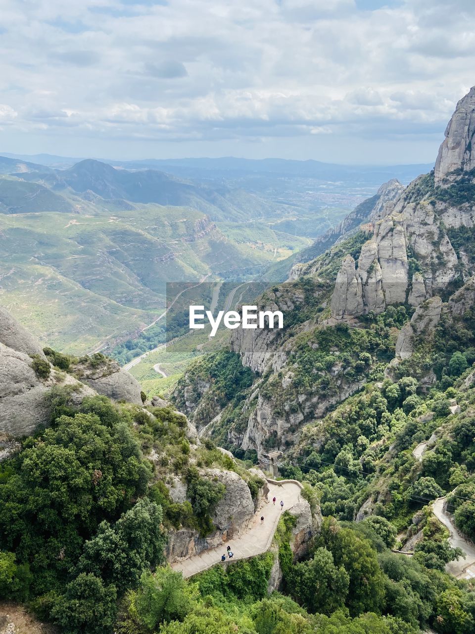 High angle view of landscape against sky