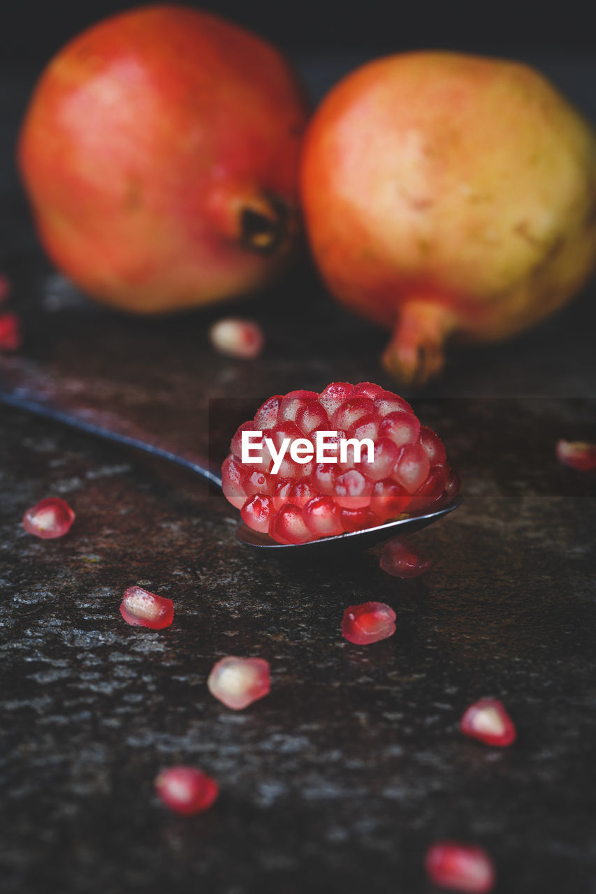 Close-up of pomegranate seed