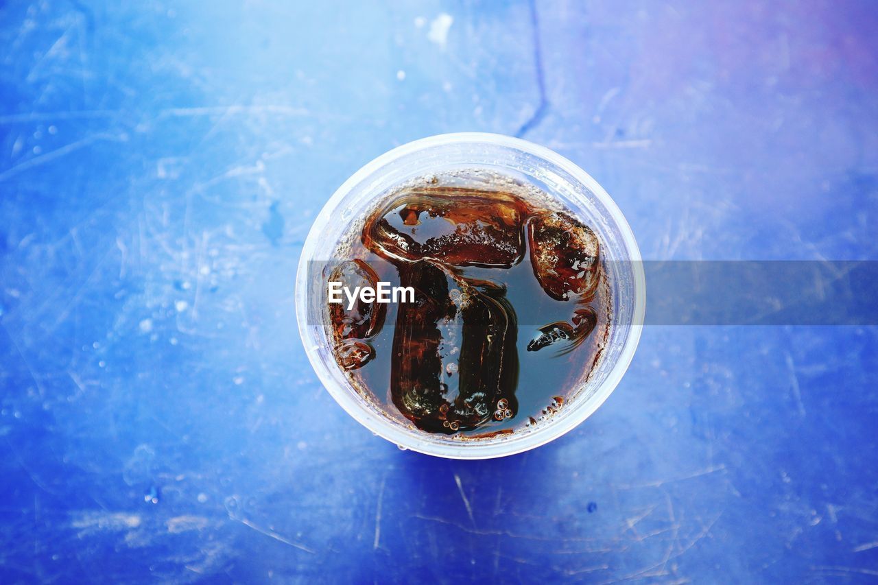 Close-up of drink in glass on table