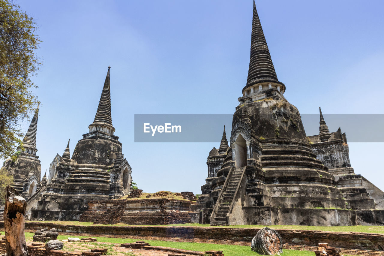 low angle view of temple against clear sky