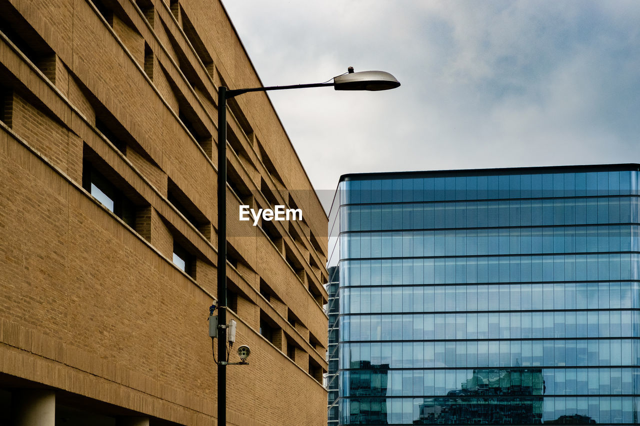 LOW ANGLE VIEW OF BUILDINGS IN CITY