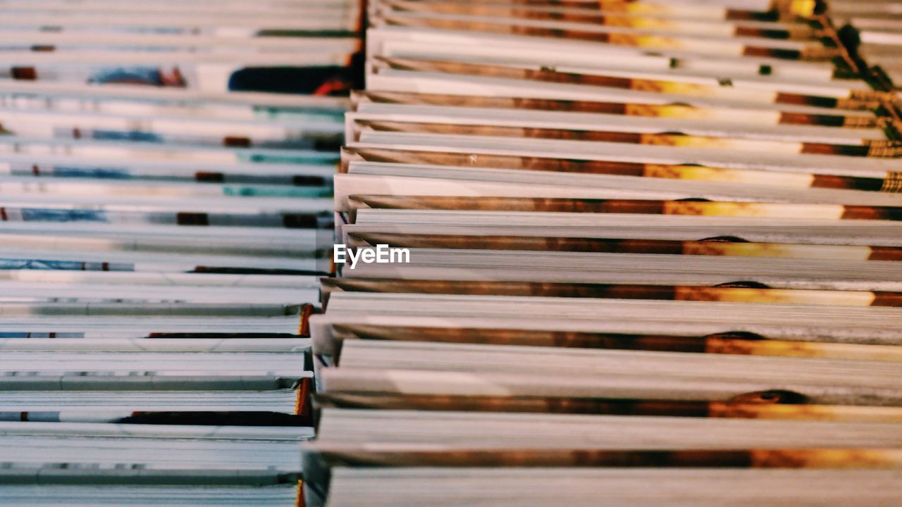 Full frame shot of books in store