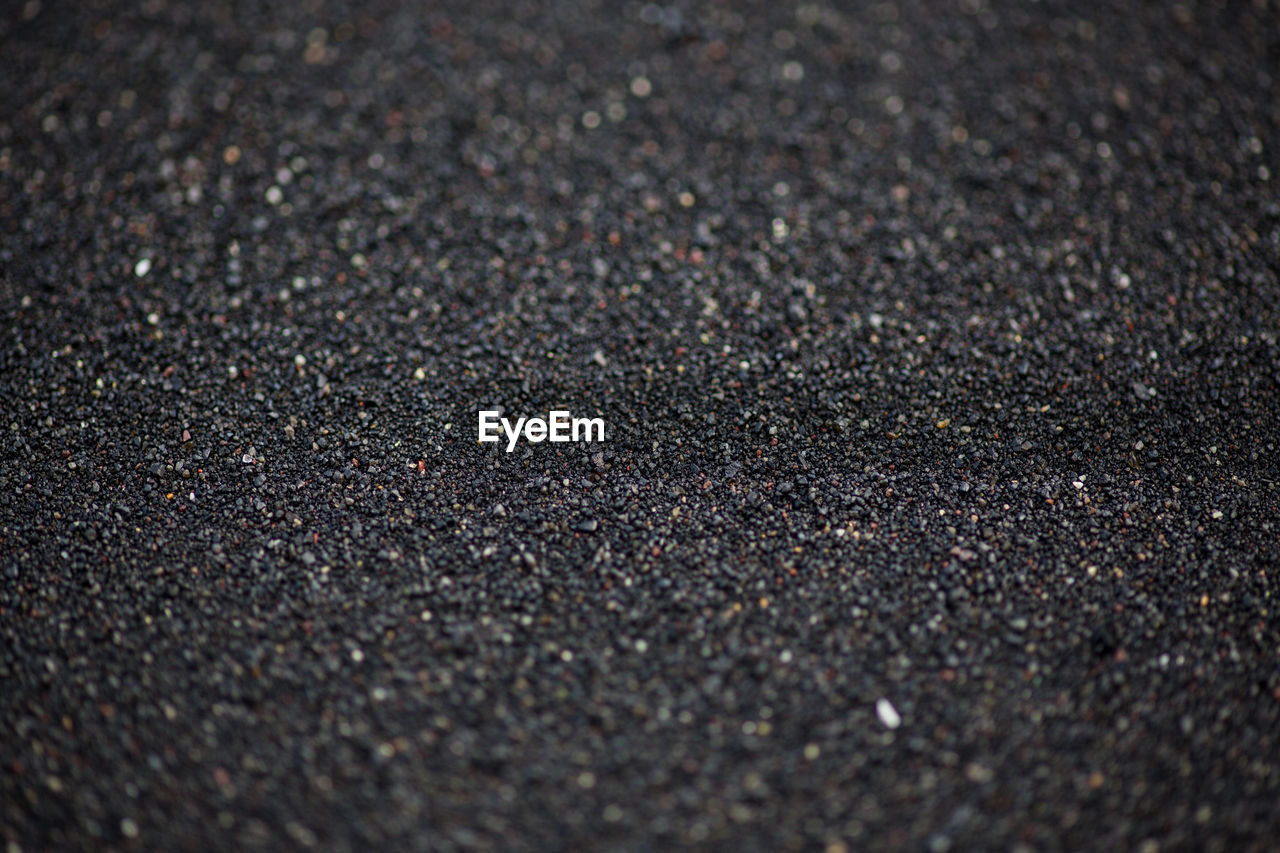 Full frame shot of black sand