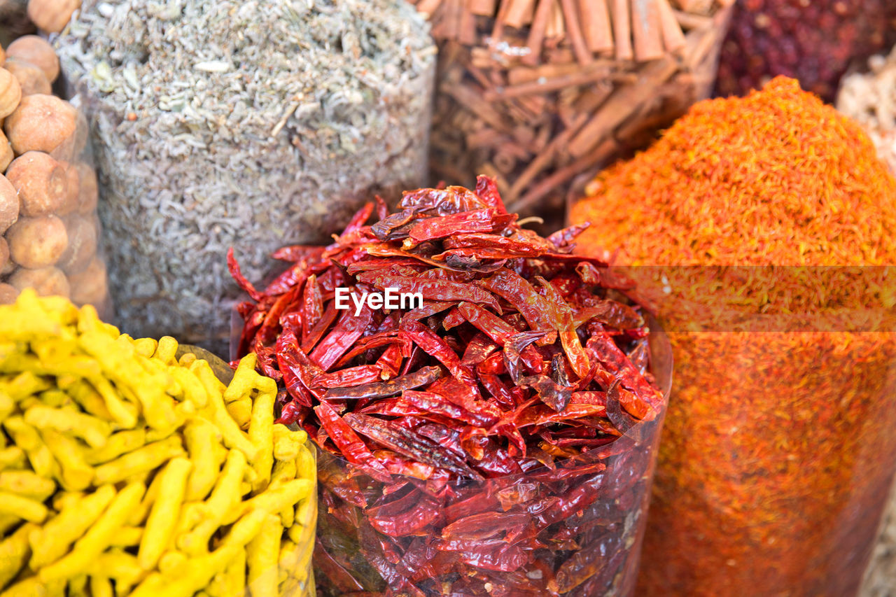 CLOSE-UP OF CHILI PEPPERS FOR SALE IN MARKET