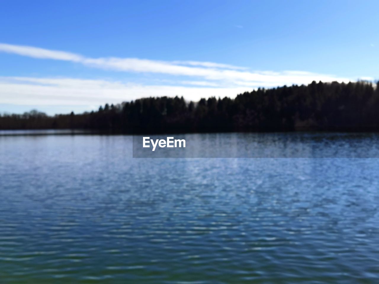 SCENIC VIEW OF LAKE IN FOREST AGAINST SKY