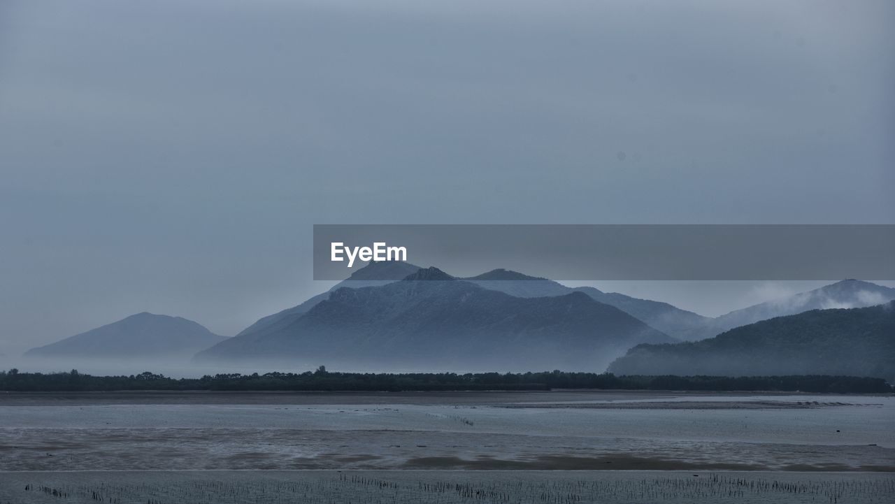 Sea fog and mountains