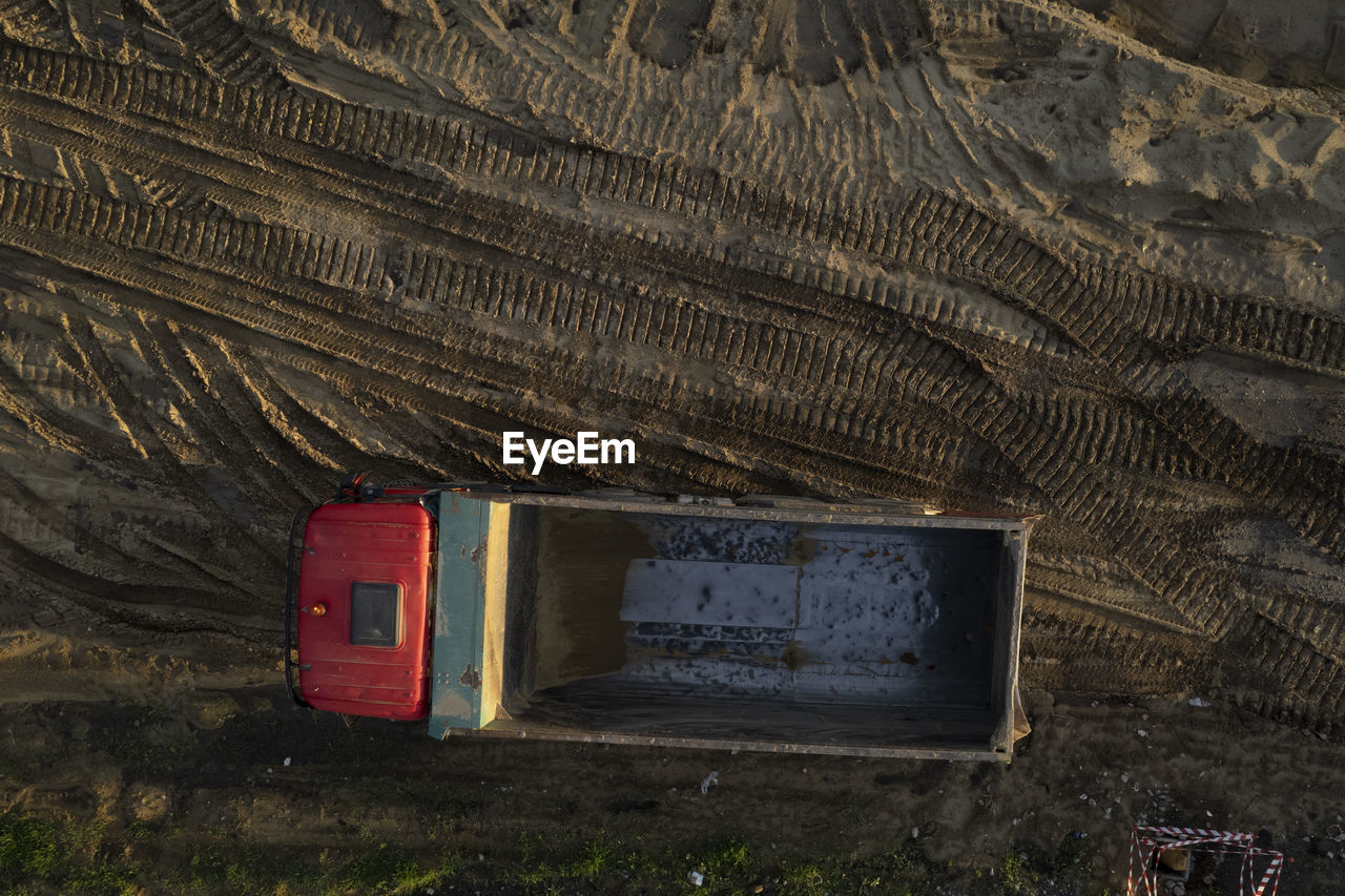 Aerial documentation of the preparation phase of an area destined for a construction site