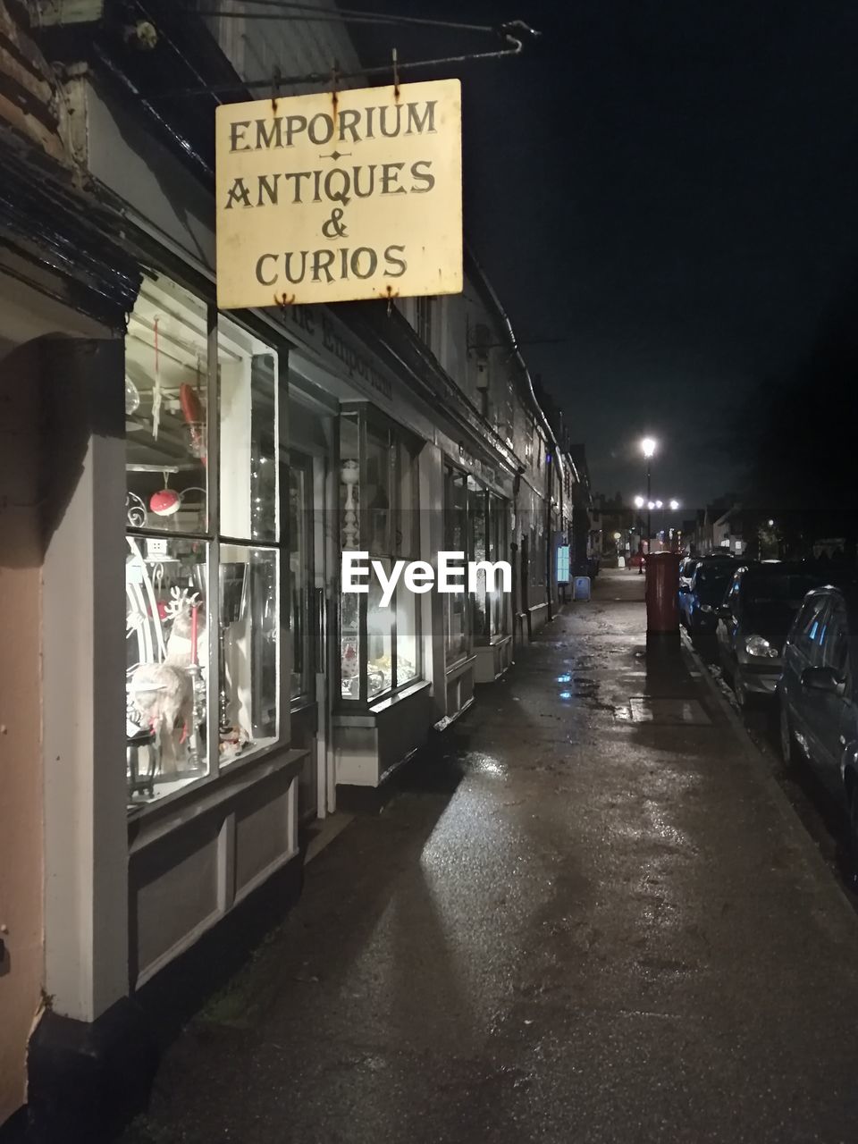 ROAD SIGN AT NIGHT