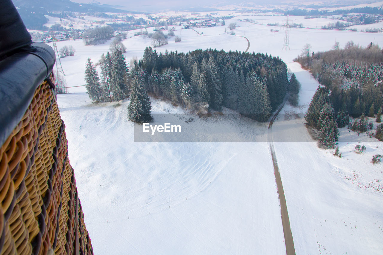 Panoramic view of snow covered landscape