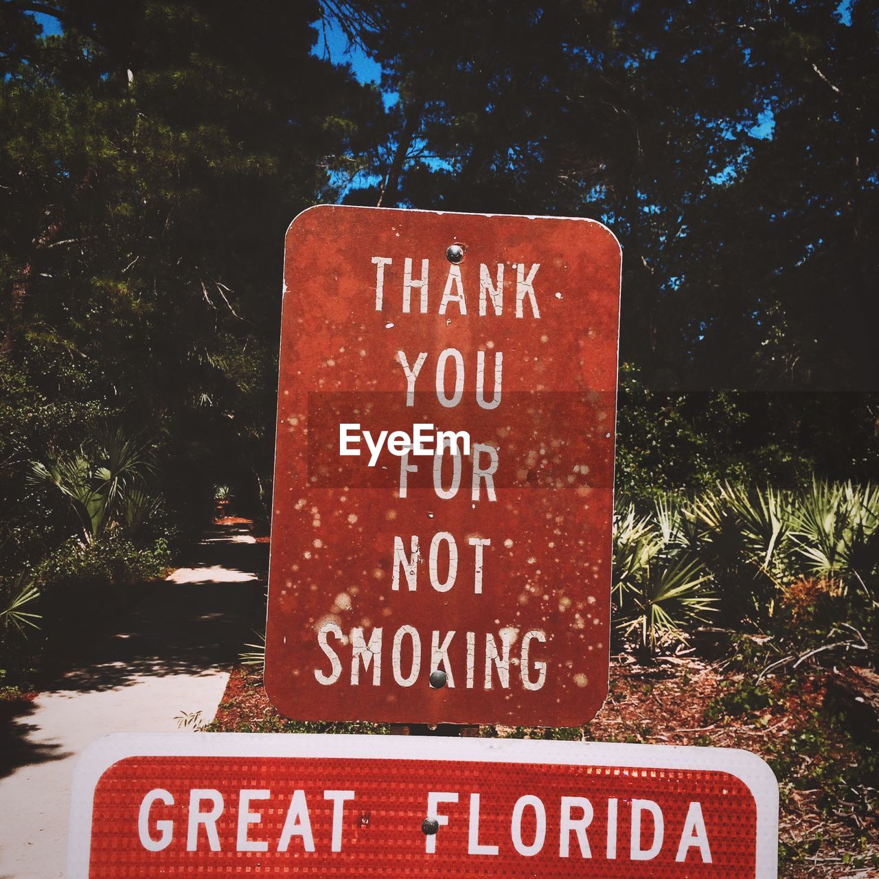 Close-up of text on sign board