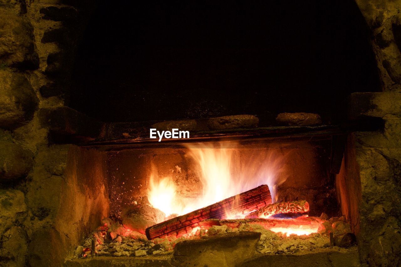 Fireplace in house