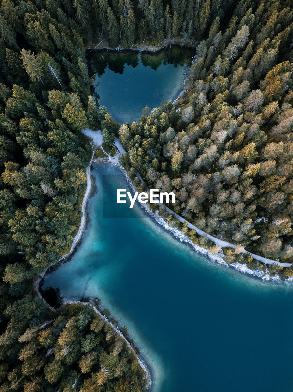 Aerial view of archipelago in sea