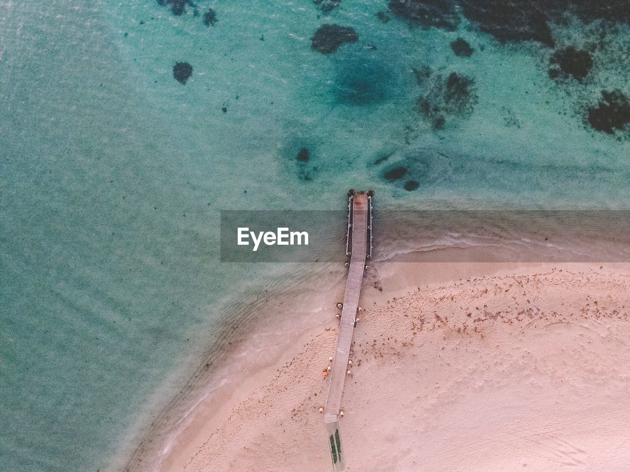 High angle view of beach