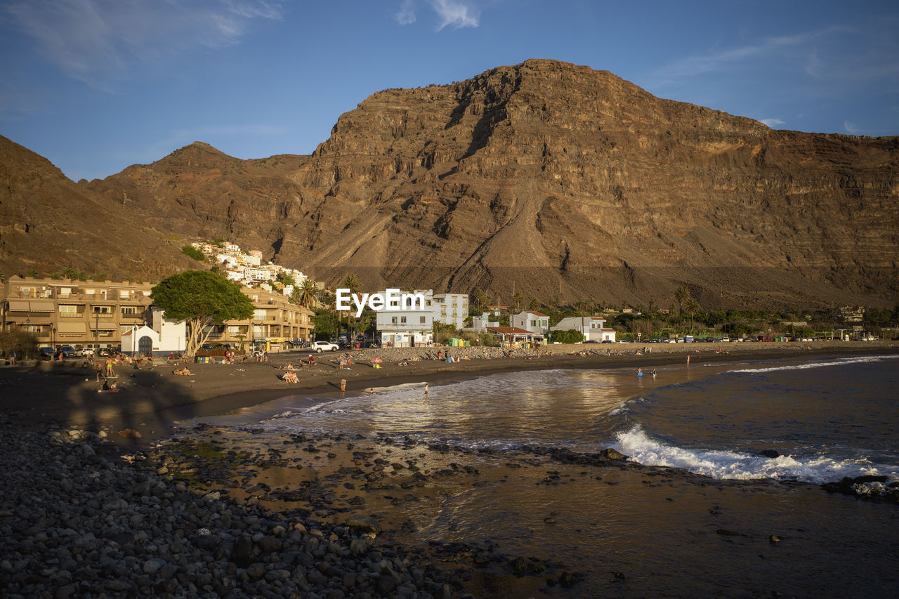 Spain, valle gran rey, town at coast of la gomera island