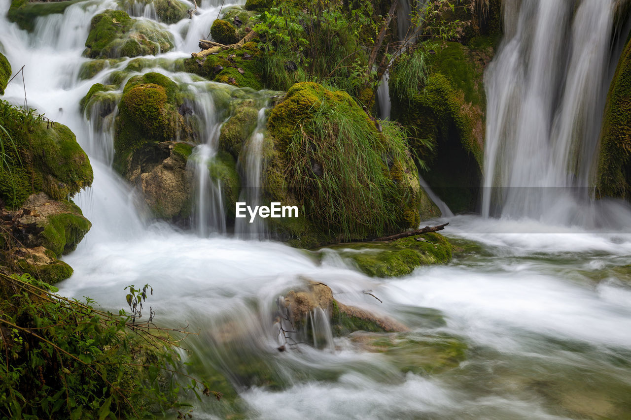 Autumn on waterfalls of the plitvice lakes, croatia