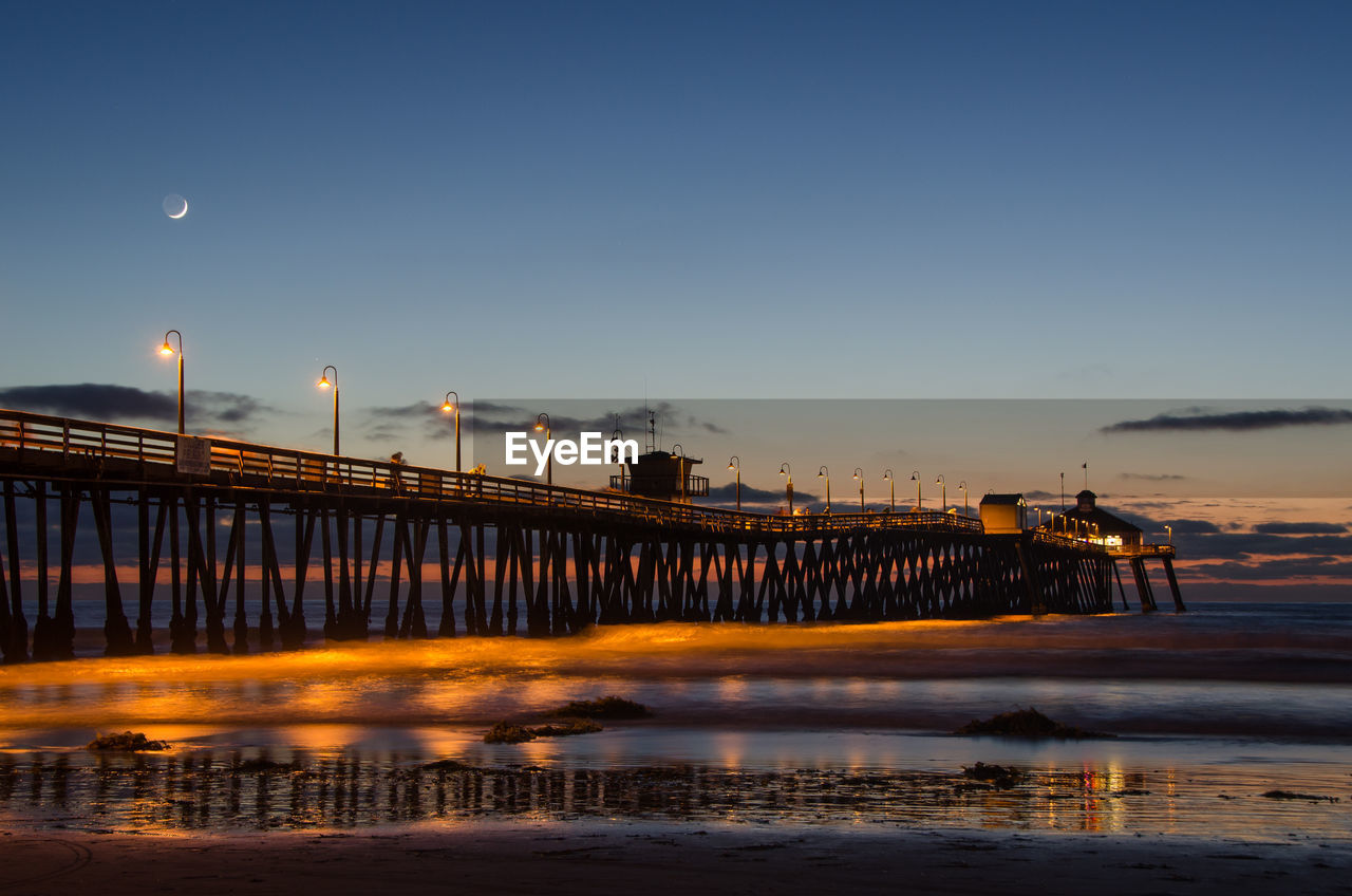 View of pier in sea