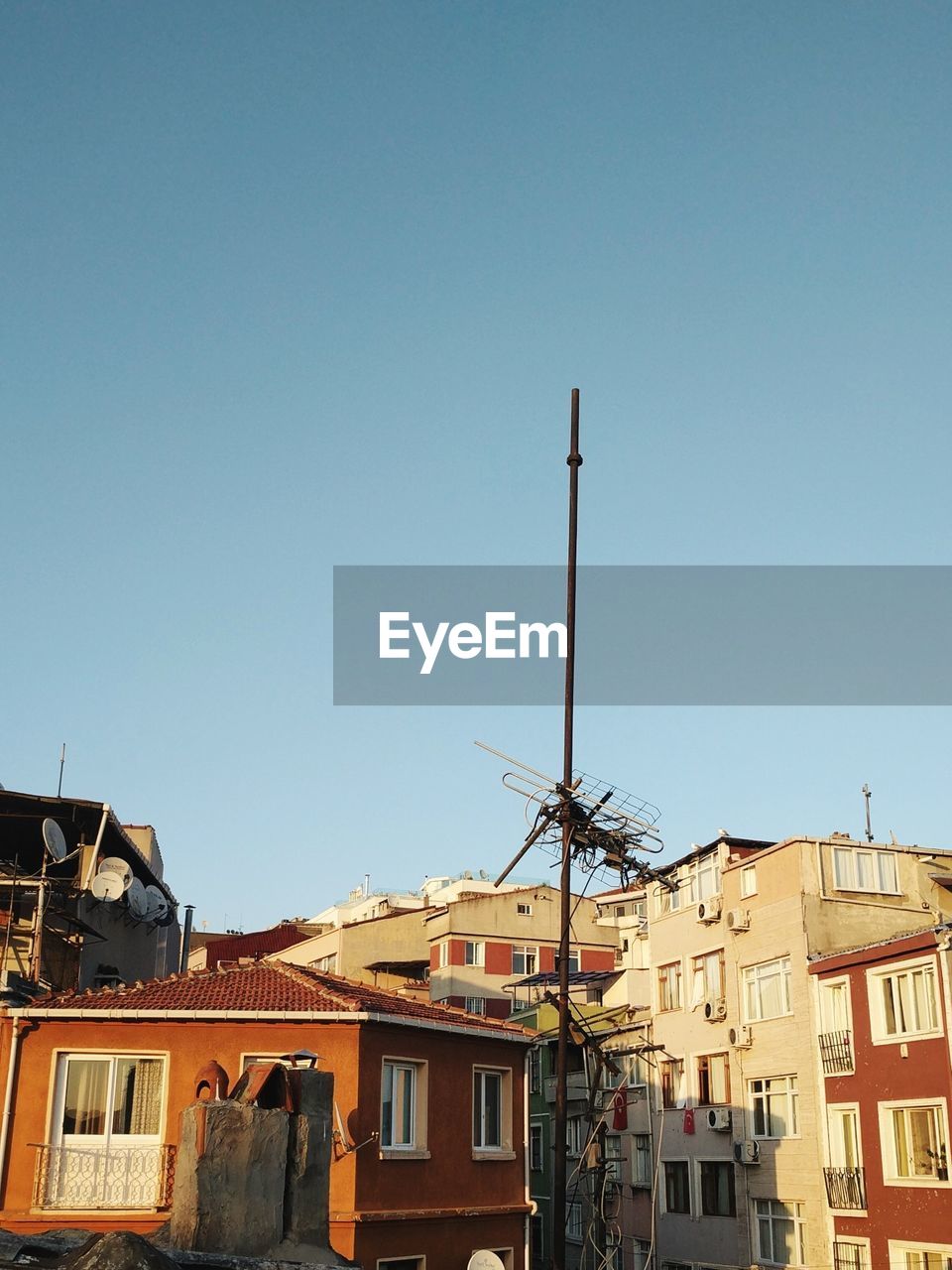 Densely populated residential area in istanbul