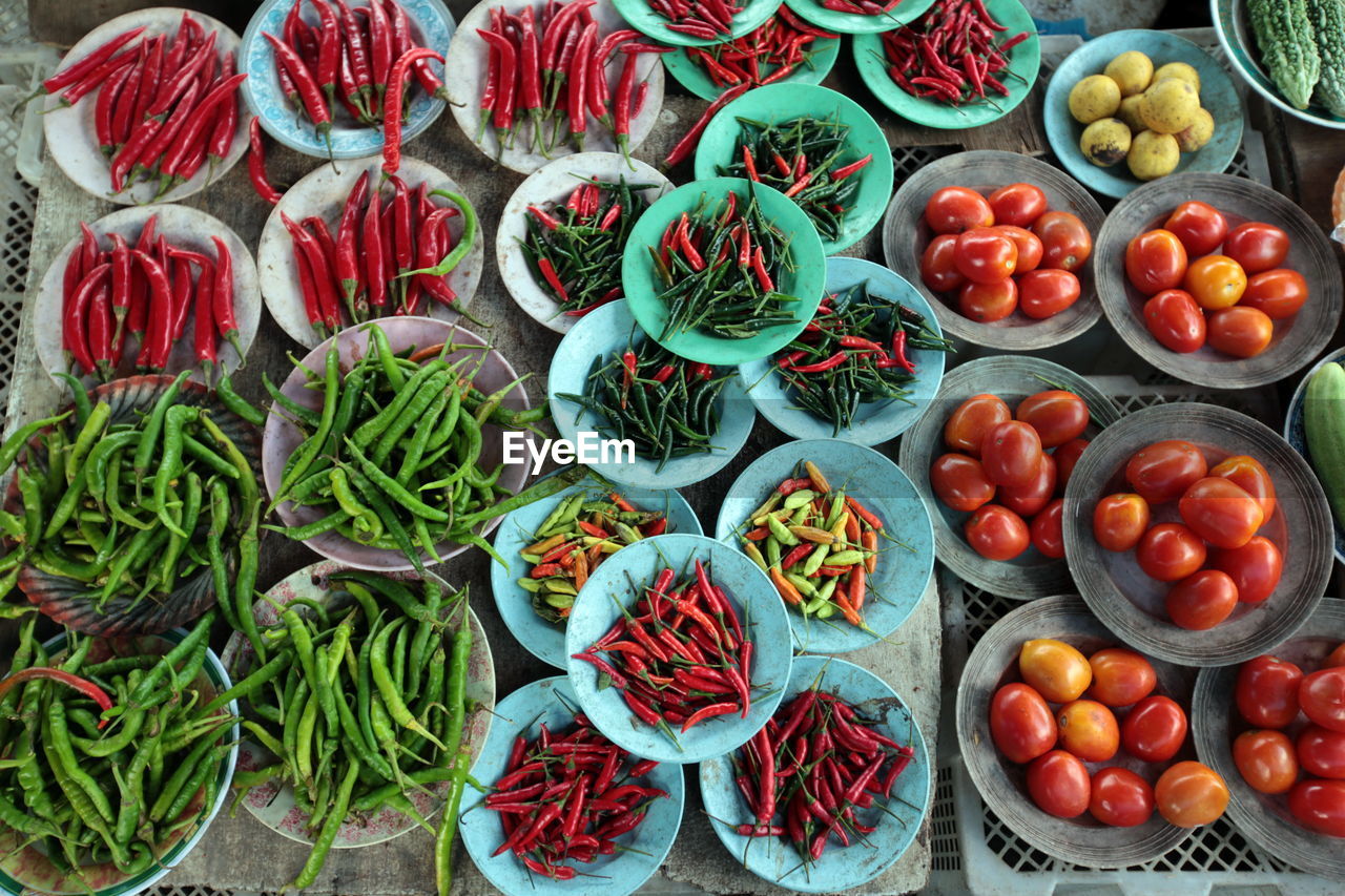 Full frame shot of vegetables for sale in market