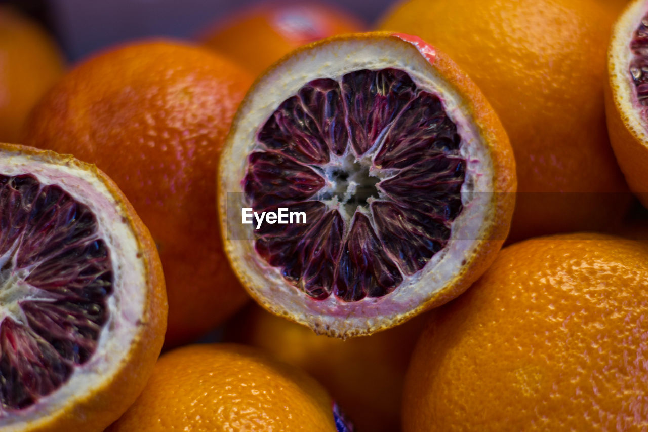 Close-up of blood oranges